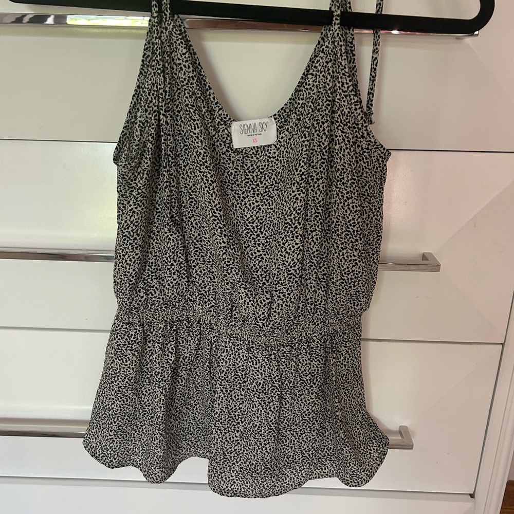 spotted blouse
